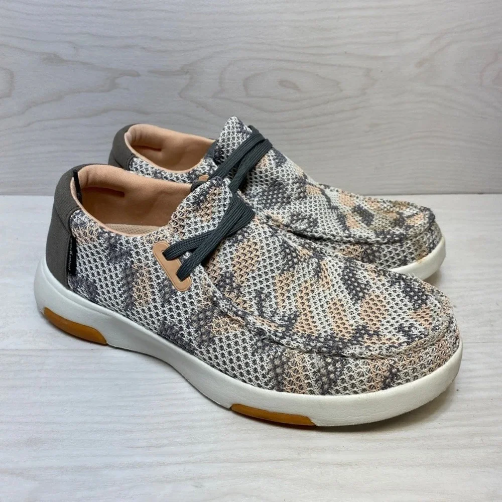 Orthocomfoot Mens Camo Mesh Slip‎ On Walking Shoes Grey Tan ZGBX11G EU 40 US 7.5